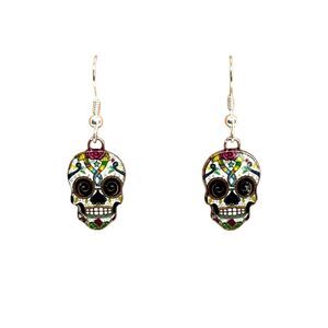 Halloween Enamel Day of the Dead Earrings #2037